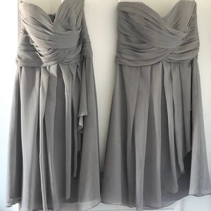 Gray Bridesmaid Dress (Size 2) David’s Bridal